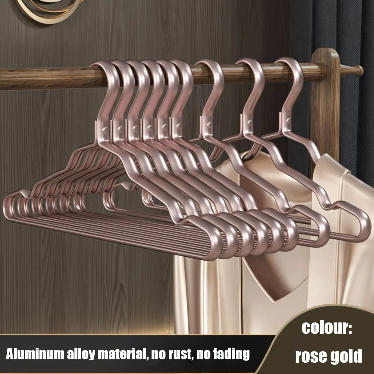 Metall Kleiderbügel – Robuste Glatte Kleiderbügel für Hemden, Mäntel und Hosen Kaufschwan®