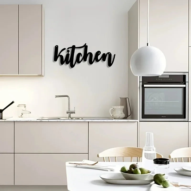 Küchen Schriftzug Metall Wanddeko – Retro Ästhetisches Hängeschild Kaufschwan®