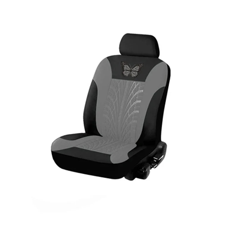 Universelles Autositzbezüge-Set – Vollständiges Set mit eleganter Schmetterlingsstickerei für Auto, SUV, Van & LKW Kaufschwan® Grau (1 Sitz)