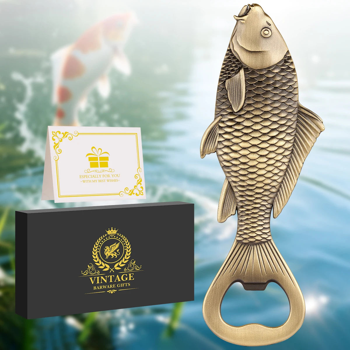 Karpfen Fisch Flaschenöffner – Metall Angel Design Geschenk für Männer Kaufschwan®