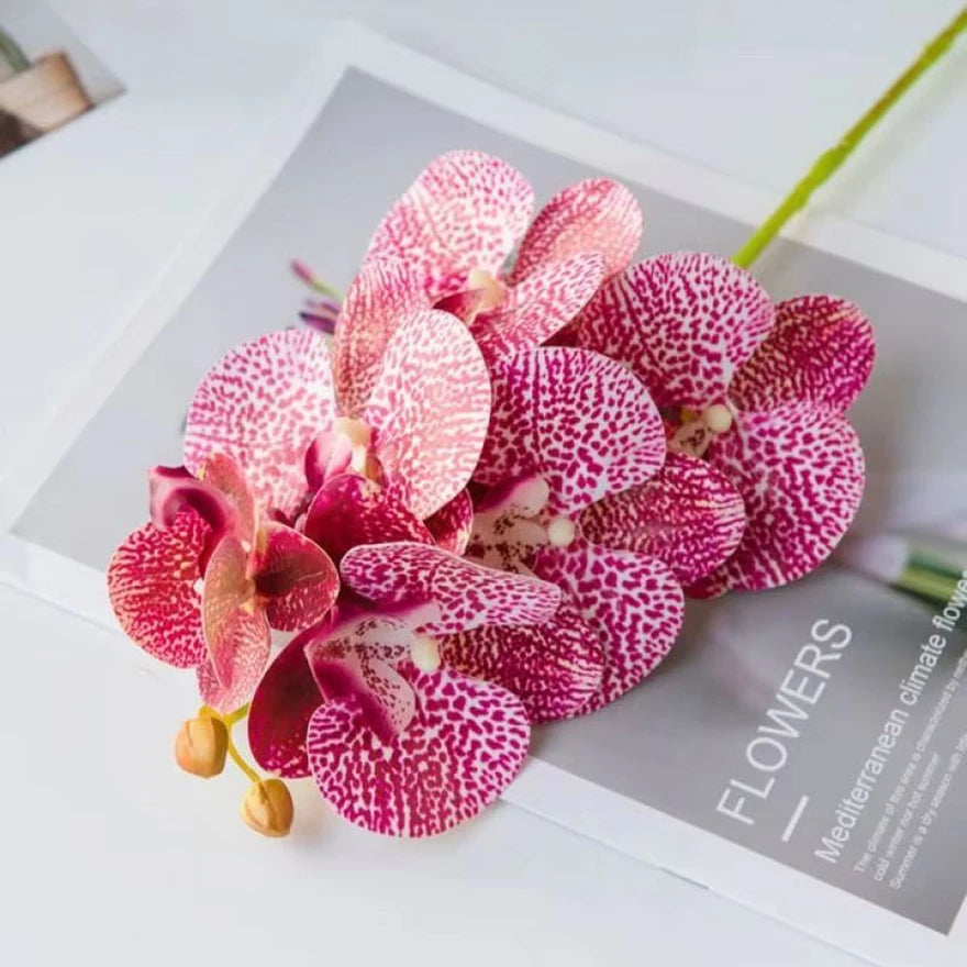 3D Künstliche Schmetterlings-Orchideen – Kunststoffblumen für Zuhause, Vase, Hochzeit, Garten & Partydekoration | DIY Girlanden & Geschenkboxen Kaufschwan®
