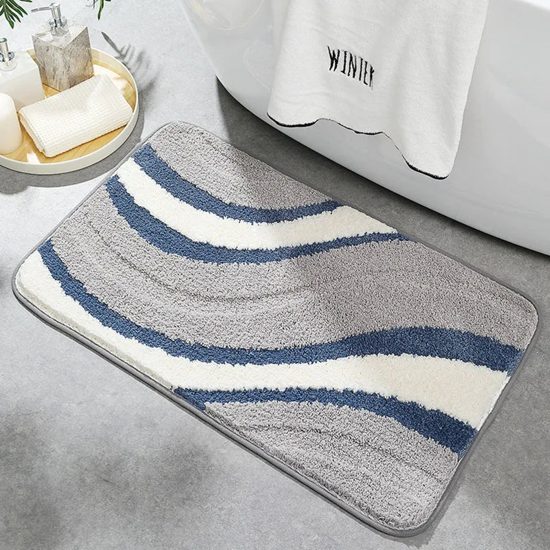 Saugstarke, dicke Badematte – XXL‑Kapazität, schnell trocknend, rutschfest, kuschelig weich – Flock-Design für Bad & Wanne Kaufschwan®