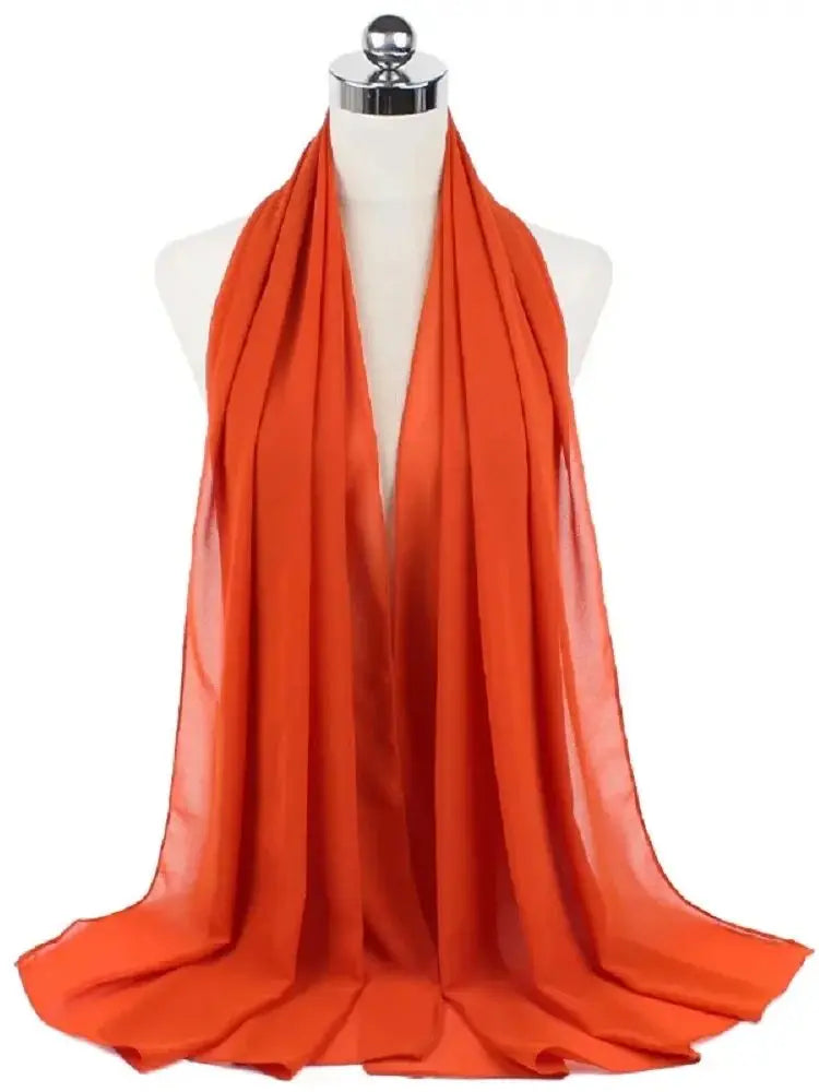 Damen Hijab aus Chiffon – Sofort Tragbares Kopftuch | Einfarbiger Instant Hijab Schal, Arabischer Wrap & Islamischer Schal