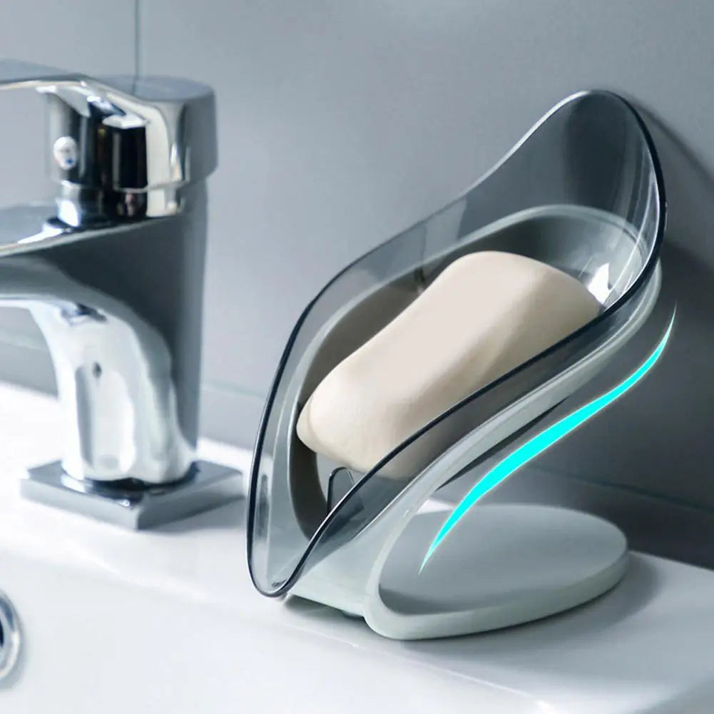Seifenschale in Blattform – Rutschfester Seifenhalter mit Abfluss für Bad & Küche Kaufschwan®