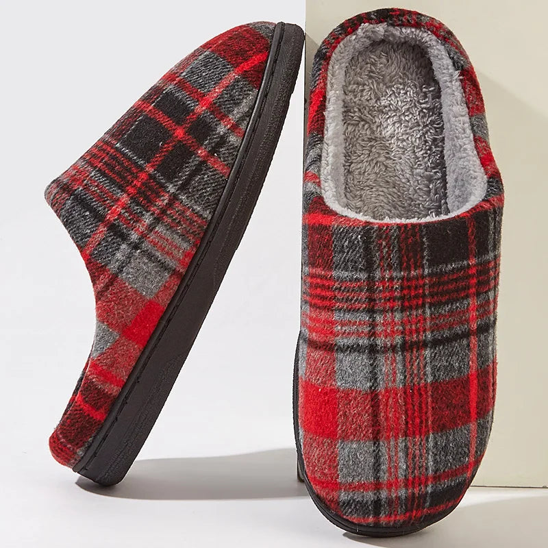 Herren Plüsch Hausschuhe | Bequeme Memory Foam Schuhe | Winter Warm & Weich Schlafzimmer Hausschuhe Kaufschwan®