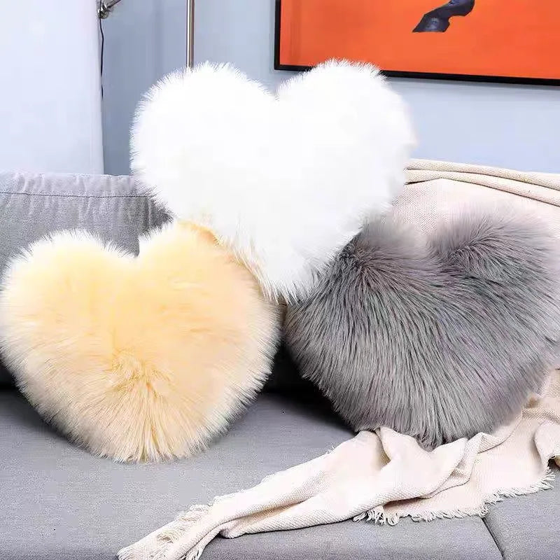 Herz-/Quadratisches Kissen | Langes Plüschkissen | Weiches & Bequemes Kissen für Zuhause Kaufschwan®