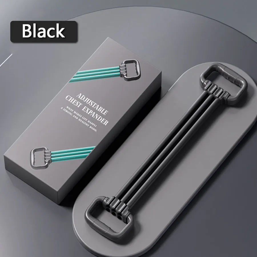 Verstellbares Trainingsgerät für Schultern, Rücken & Brust – Multifunktionales Elastikband für Armdehnung & Muskeltraining Zuhause Kaufschwan® Schwarz