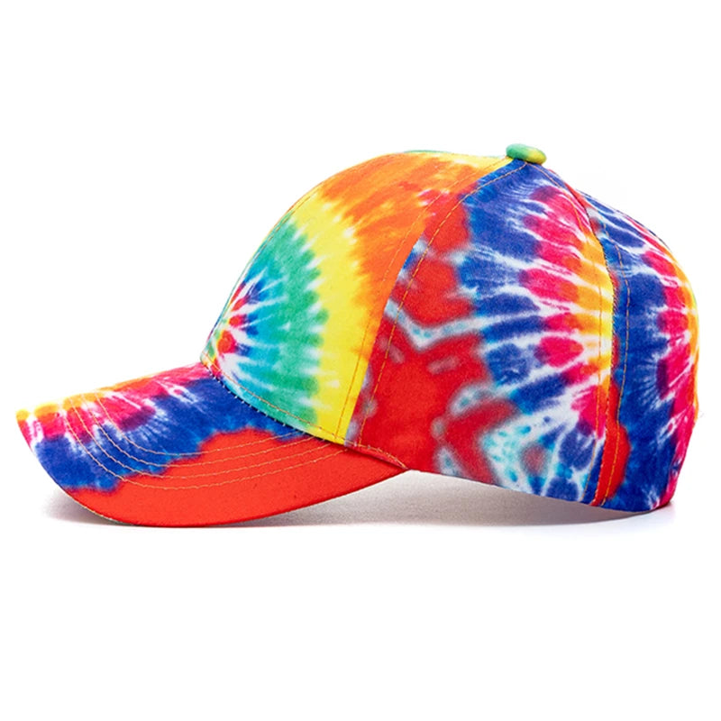 Neue Outdoor Freizeit Tie-Dye Kappe | Damen Regenbogen Bunte Baseballkappe | Streetwear Sommerhut Kaufschwan®