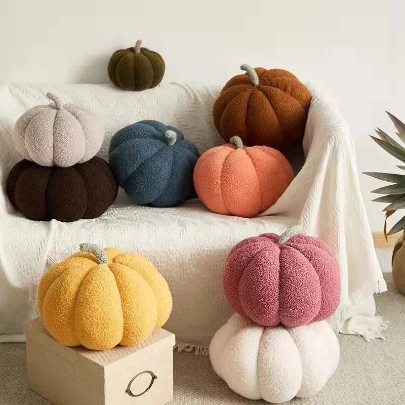 Kürbis Plüschkissen | 3D Kürbis Dekokissen | Herbst Sofakissen & Schlafzimmerkissen Kaufschwan®