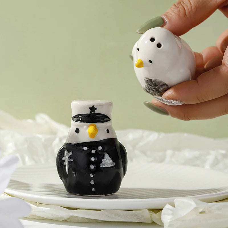 2er Set Keramik Pinguin Salz- & Pfefferstreuer – Tierische Cartoon Gewürzstreuer | Niedliche Tischdeko & Geschenkidee für Hochzeit & Party Kaufschwan®