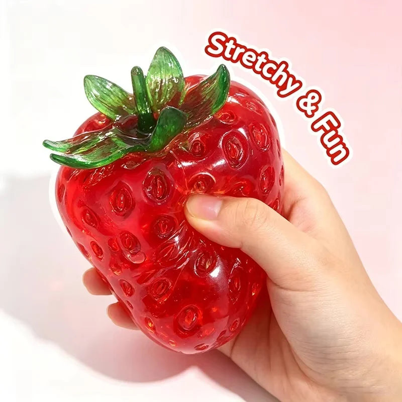 Erdbeer-Squishy – Weiches Formbares Knautsch- & Fidget-Spielzeug ohne Rückfederung für ASMR, Sensorik & Stressabbau Kaufschwan®