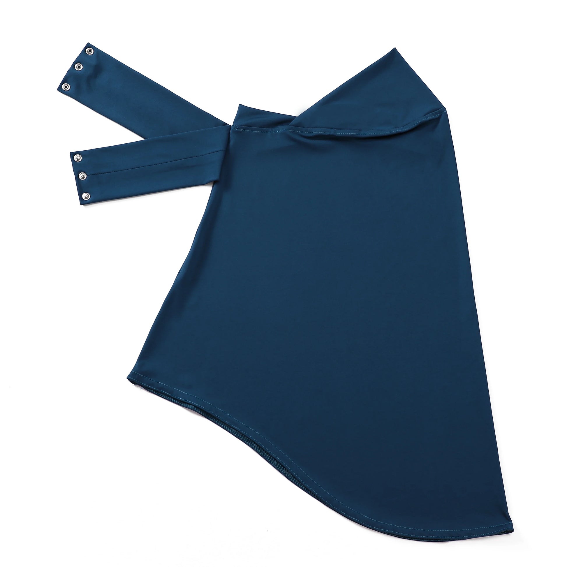 Schnellverschluss Hijab – Premium Jersey Schal mit Bändern & Knöpfen | Vollbedeckende Unterhaube Turban für Muslimische Frauen Kaufschwan® Dunkelblaugrün