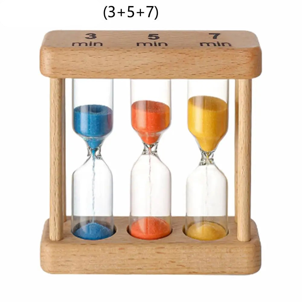 Holz Sanduhr Set – Multifunktionaler Sand Timer für Küche, Unterricht, Sport & Home Office Dekoration