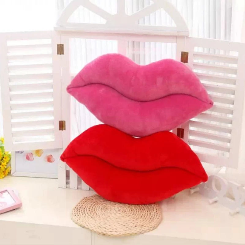 Großes Rotes Lippen Plüschkissen | Weiches Kuscheltier für Sofa, Auto, Schlafzimmer & Valentinstagsgeschenk Kaufschwan®