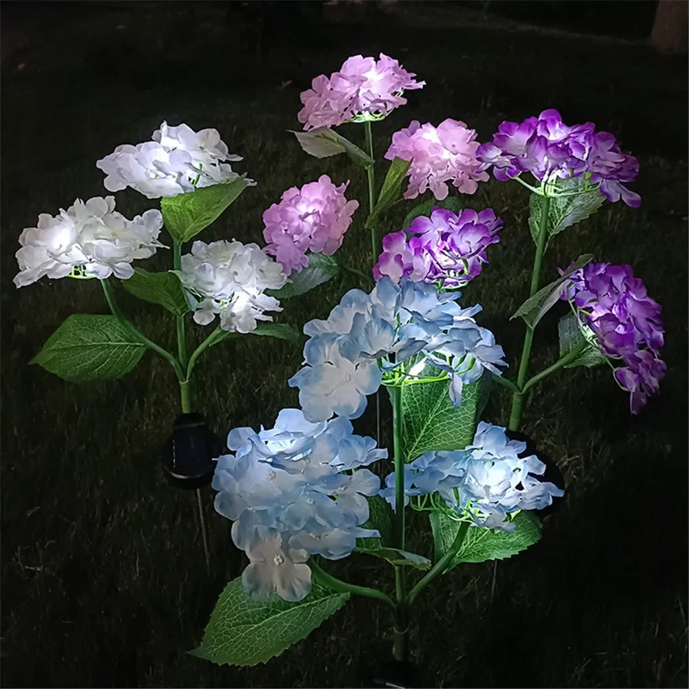 Solar Hydrangea Gartenlichter – LED Blumenleuchten mit Erdspieß für Außenbereiche & Frühlingsdeko Kaufschwan®