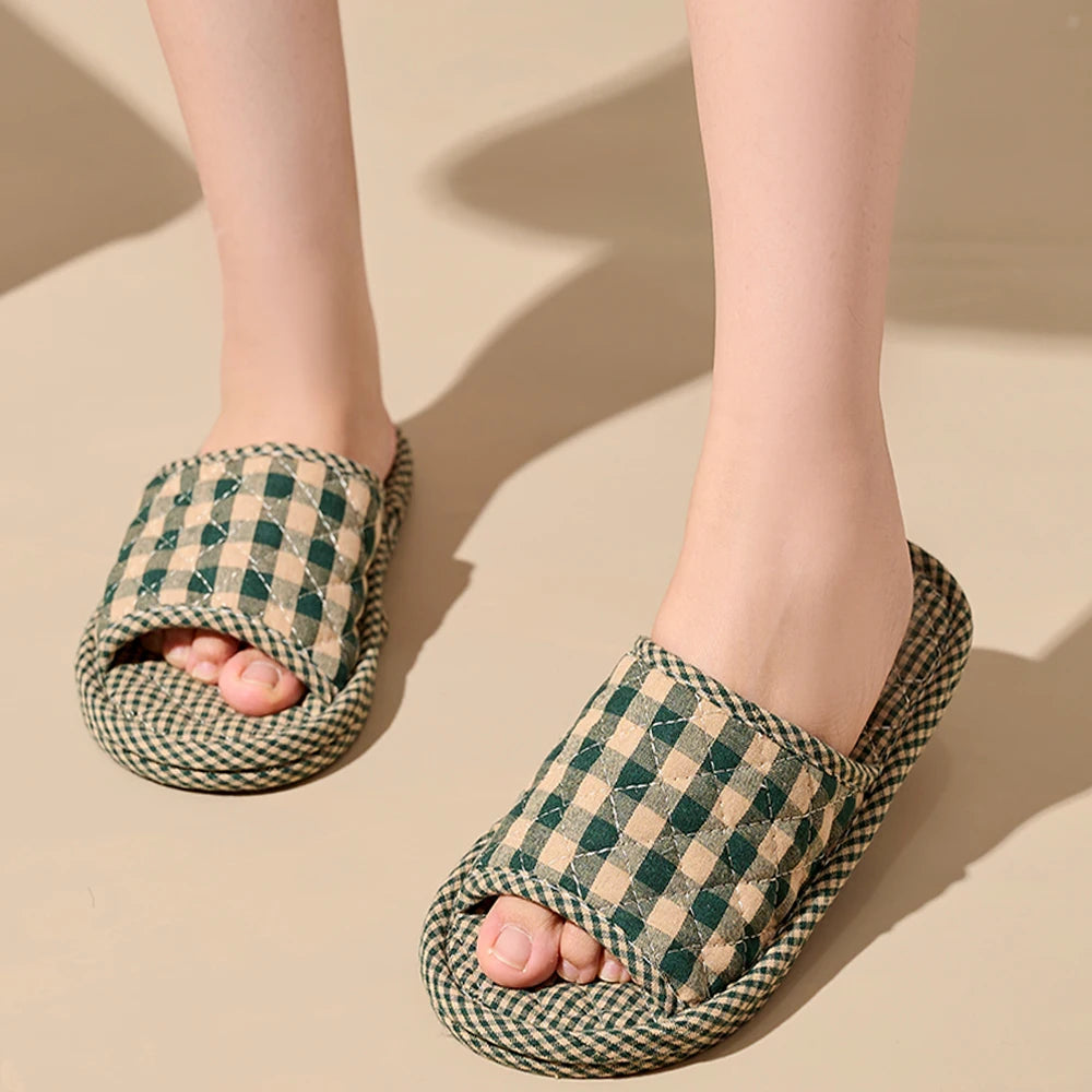 Leichte Damen & Herren Hausschuhe aus Baumwolle | Florale Retro Indoor-Schuhe | Rutschfest & Bequem für Zuhause Kaufschwan®