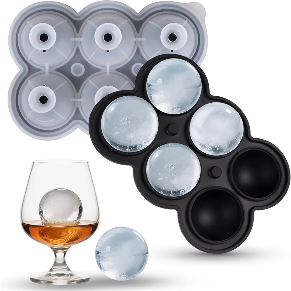 Silikon Eiswürfelform – Große Runde Eiswürfel für Cocktails & Getränke Kaufschwan®