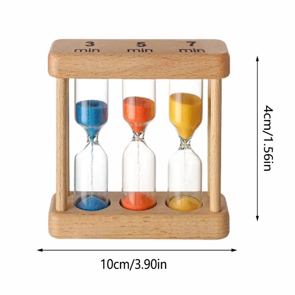 Holz Sanduhr Set – Multifunktionaler Sand Timer für Küche, Unterricht, Sport & Home Office Dekoration