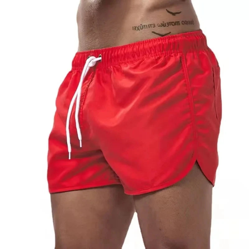 Herren Badeshorts mit Niedriger Taille – Surf Shorts & Boardshorts mit Tasche | Modische und Bequeme Badehose für Sommer & Strand
