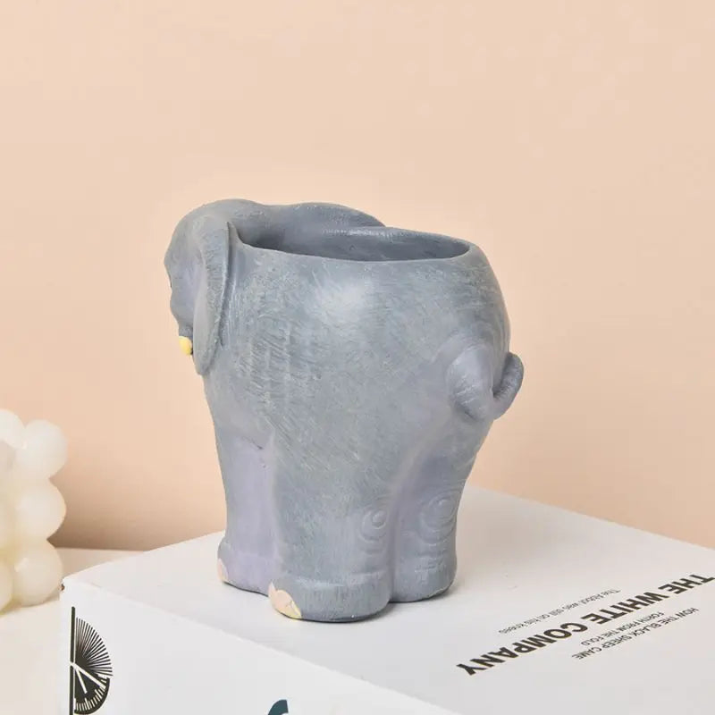 Elefanten Vase – Einzigartige & Lustige Deko Vase | Wohnzimmer Esstisch Büro Bücherregal Vase & Stiftehalter Kaufschwan®