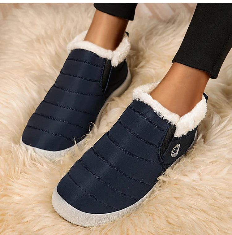 Warme Herren Schneestiefel – Unisex Wasserdichte Winter-Stiefeletten mit Plüschfutter | Rutschfeste Arbeits- & Outdoor-Schuhe Kaufschwan®