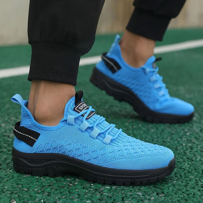 Herren Outdoor Sneaker in Leuchtgelb – Atmungsaktive Mesh Sportschuhe | Stoßdämpfendes Trend-Abenteuer Schuhwerk Kaufschwan®