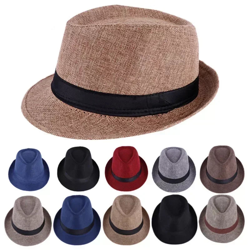 Herren Baumwoll-Leinen Hut – Jazzhut, Englischer Gentleman Hut, Vielseitig & Modisch Kaufschwan®