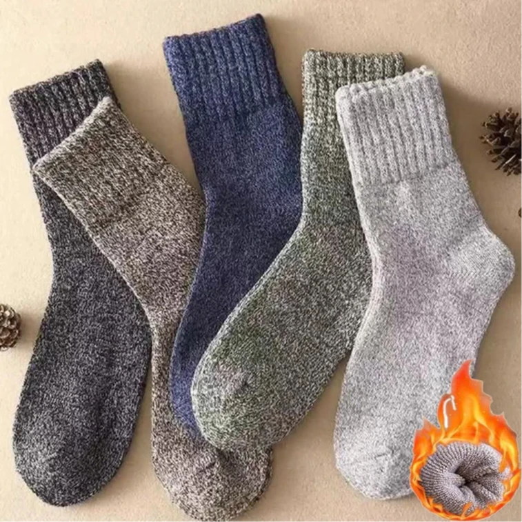 Winter-Frottee-Gepolsterte Dicke Socken | Unisex Warme Dicke Mid-Calf Socken | Solide Farbe Kaufschwan®