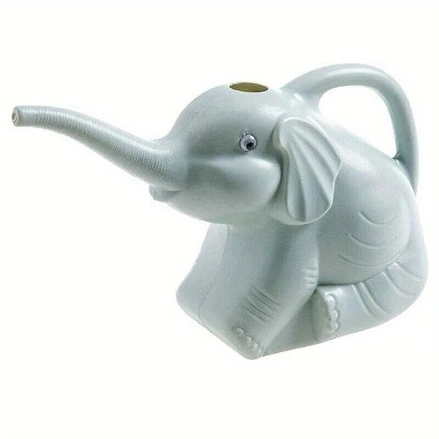 Cartoon Elephant Design Gardening Watering Can Ergonomic Handle Lightweight Plastic Pot for Flower Potted Plant Irrigation Care Kaufschwan® Blau