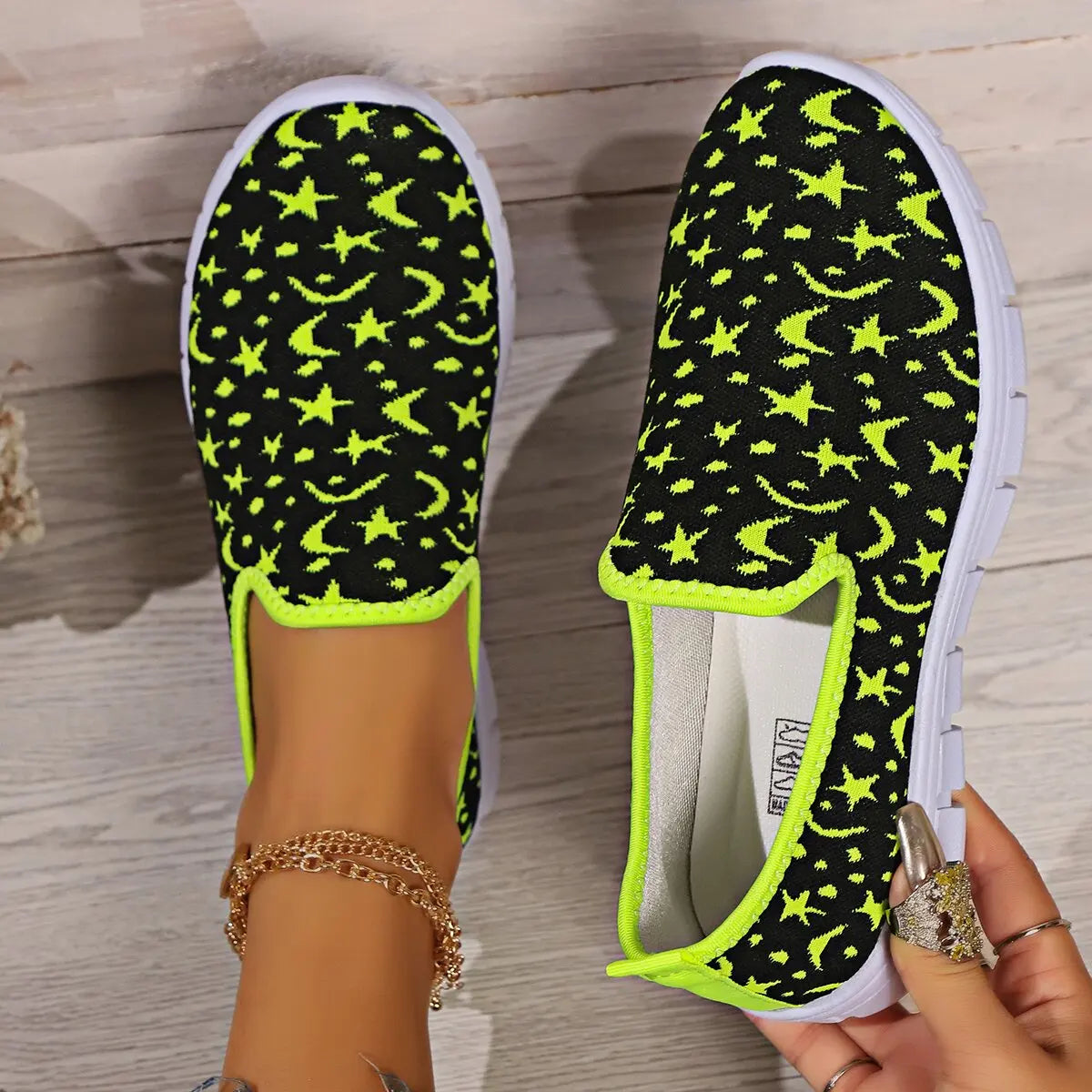 Damen Sportschuhe mit Flacher Sohle – Frühling Runde Zehenform | Bequeme Designer Vulcanized Sneaker für Outdoor & Alltag Kaufschwan® Gelb 38