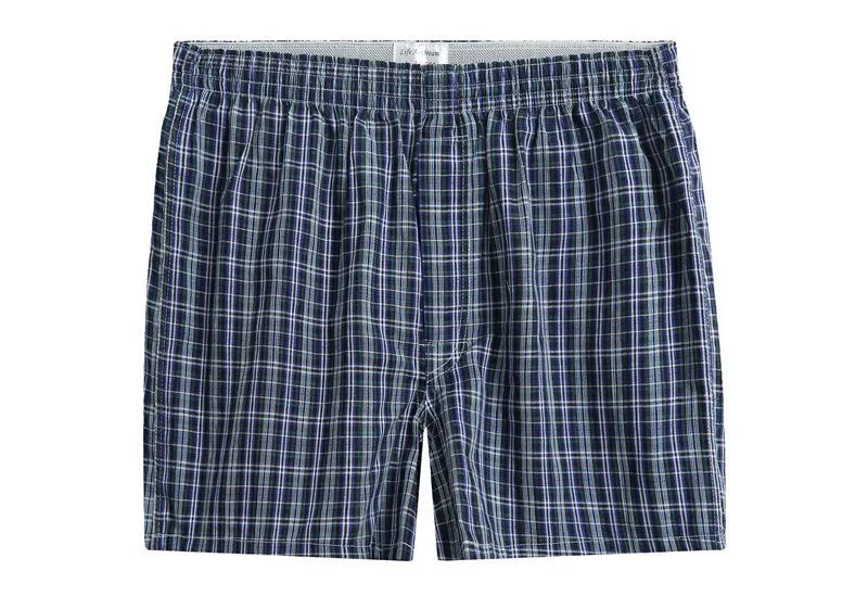 5er-Pack Herren Boxershorts aus Baumwolle | Klassisches Karomuster, Lockerer Oversize-Schnitt, Atmungsaktive Unterwäsche Kaufschwan®