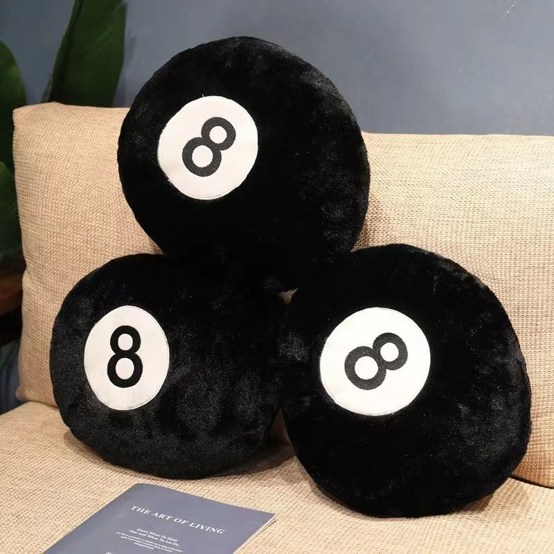 Billard 8-Ball Plüschkissen | Weiches 8-Ball Dekokissen | Heim- & Indoor-Sport Geschenk Kaufschwan®