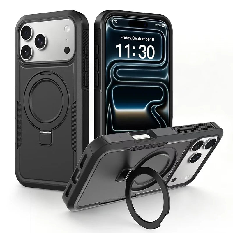 Einfarbige Magnethülle für iPhone 18 Pro & iPhone 18 Pro Max – Kabelloses Laden, Verdeckter Halter & Kameraschutz Kaufschwan®