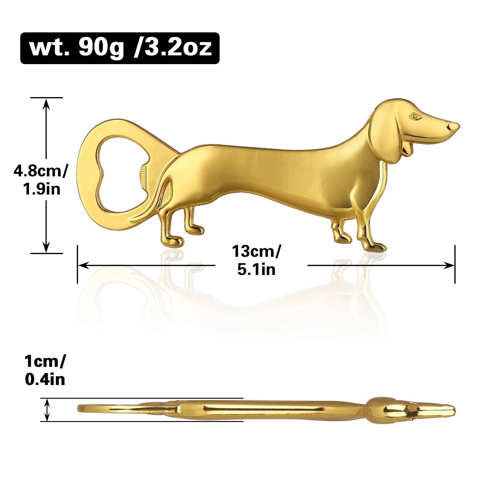 Dackel Flaschenöffner – Metall Hunde Design Geschenk für Männer Kaufschwan®