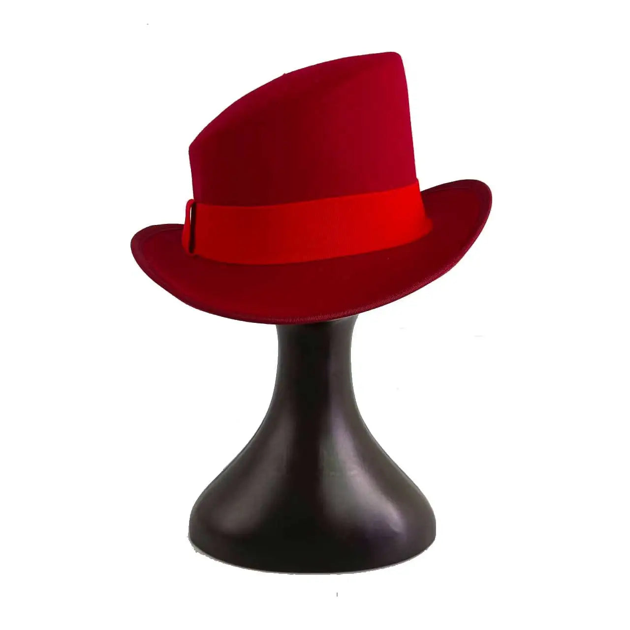 Großer High-Top Fedora Hut – Gentleman Bowler Hut, Britischer Stil, Herbst & Winter, Magic Hat für Herren Kaufschwan® Rot 2 60-62CM