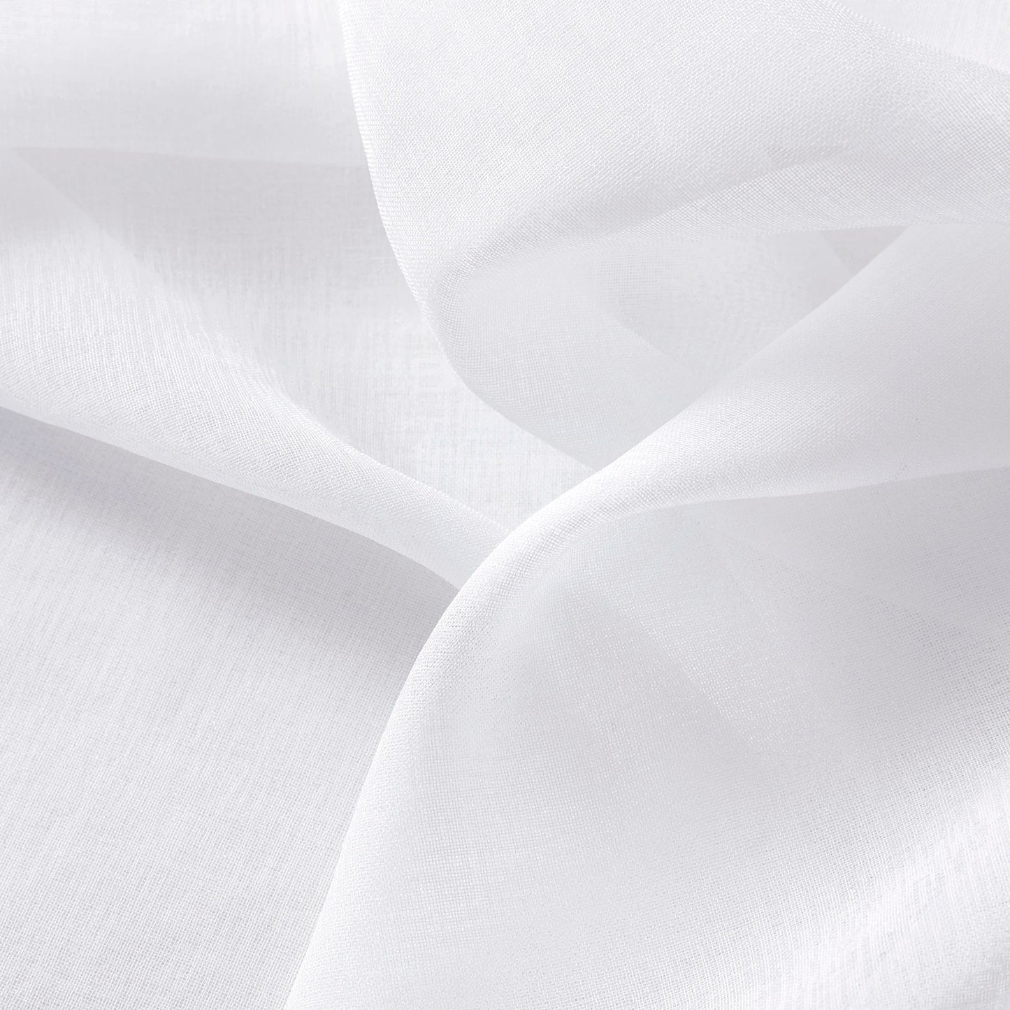Kurzer Weißer Bestickter Spitzen Transparenter Vorhang Tüll Voile für Küche Schlafzimmer Fenster Kaufschwan®