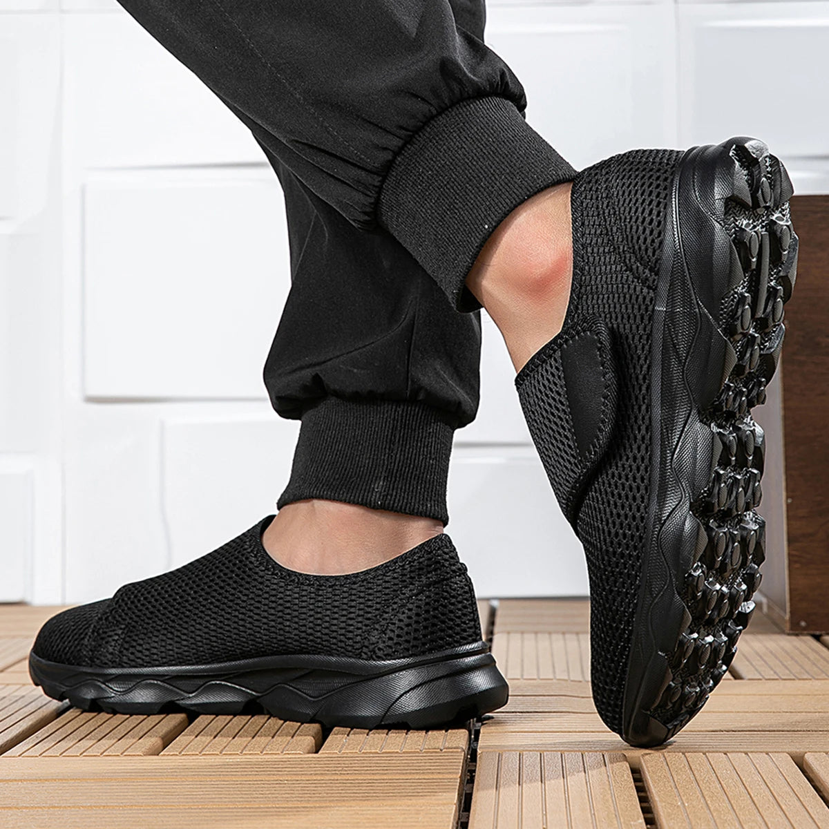 Unisex Weitgeschnittene Sneaker – Atmungsaktive Mesh Freizeitschuhe | Bequeme Flache Schuhe für Damen & Herren Kaufschwan®