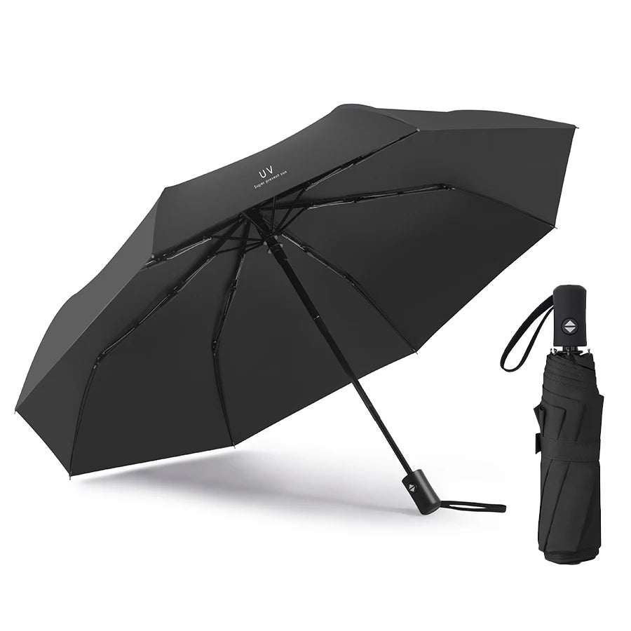 Reise-Regenschirm mit 8 Streben – Winddichter Multi-Color Sonnen- & Regenschirm mit Automatischem Öffnen/Schließen