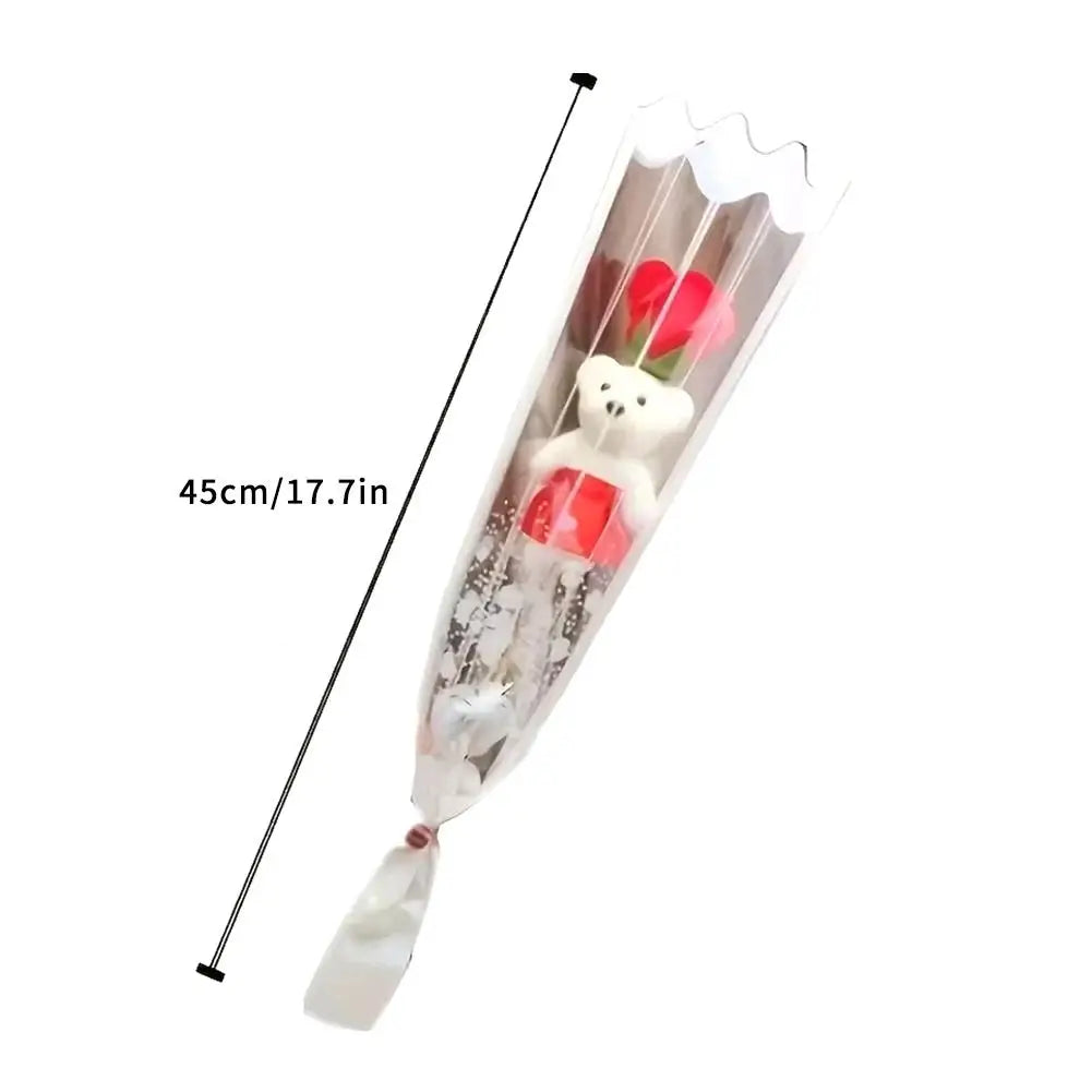 Künstlicher Rosen Seifenblumenstrauß – Elegantes Hochzeits- und Geschenkset Kaufschwan®