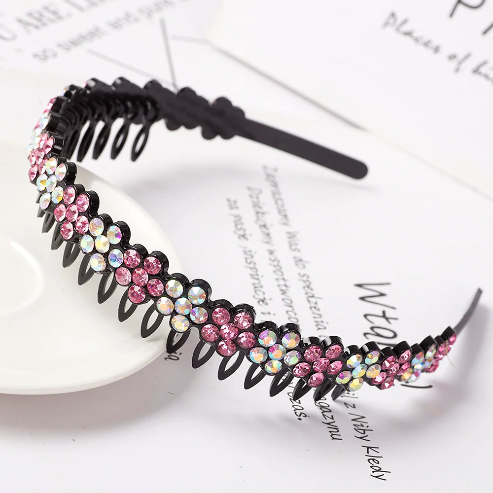 Eleganter Haarreif mit Perlen & Strass – Elastisches, rutschfestes Stirnband mit Blumen für Damen & Mädchen