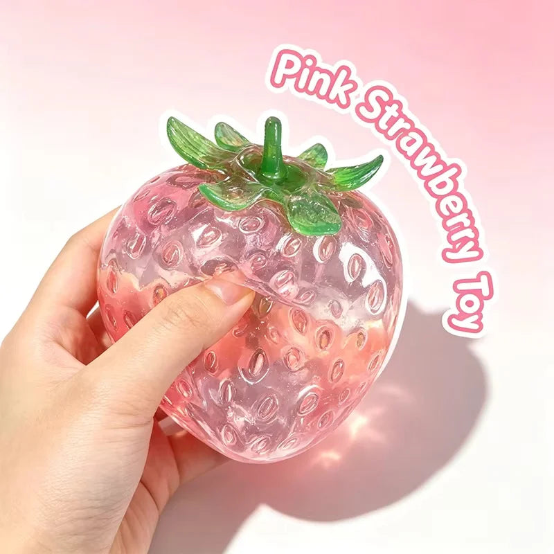 Erdbeer-Squishy – Weiches Formbares Knautsch- & Fidget-Spielzeug ohne Rückfederung für ASMR, Sensorik & Stressabbau Kaufschwan®