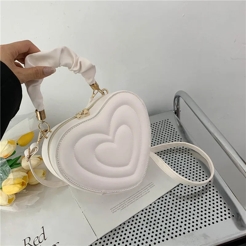 Herzform Schultertasche – Kleine PU Leder Crossbody & Handtasche mit Henkel für Damen | Designer Love Bag Kaufschwan®