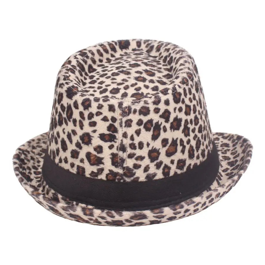 Herbst & Winter Damen Hut – Jazzhut, Britischer Retro Gentleman Fedora, Herren Leopard Tier Partyhut Kaufschwan®