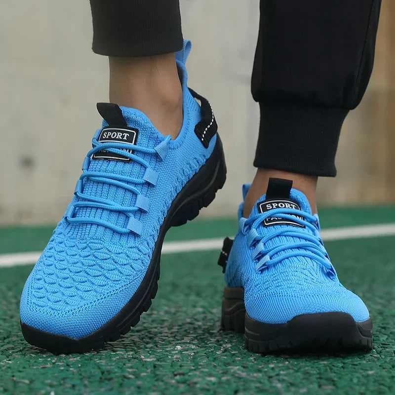 Herren Outdoor Sneaker in Leuchtgelb – Atmungsaktive Mesh Sportschuhe | Stoßdämpfendes Trend-Abenteuer Schuhwerk Kaufschwan®