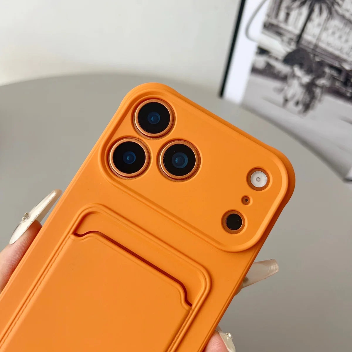 Handyhülle mit Kartenfach für iPhone 18 Pro & iPhone 18 Pro Max – Stoßfeste Weiche Silikon-Schutzhülle Kaufschwan®