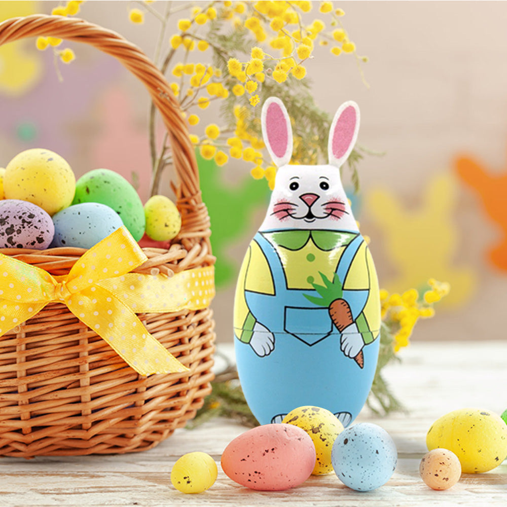 Holz Häschen Matrjoschka – Russische Nestpuppen für Kinder | Oster- & Geburtstagsgeschenk