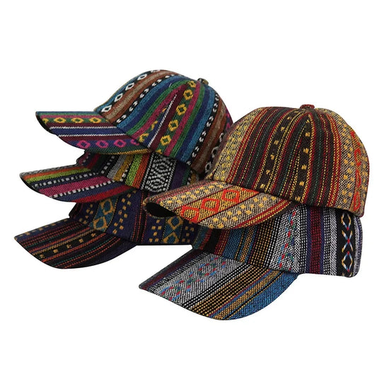 Bohemia Print Baseballkappe | Damen & Herren Boho Stil Sonnenhut | Baumwolle Verstellbar Snapback Outdoor Cap Kaufschwan®