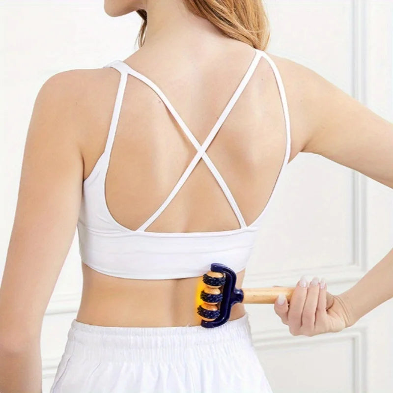 1 Stück T-förmiger Massage-Roller | Multifunktionaler Tiefengewebsmassager für Gesicht, Beine, Bauch & Körper | Tragbar für Reise & Zuhause Kaufschwan®