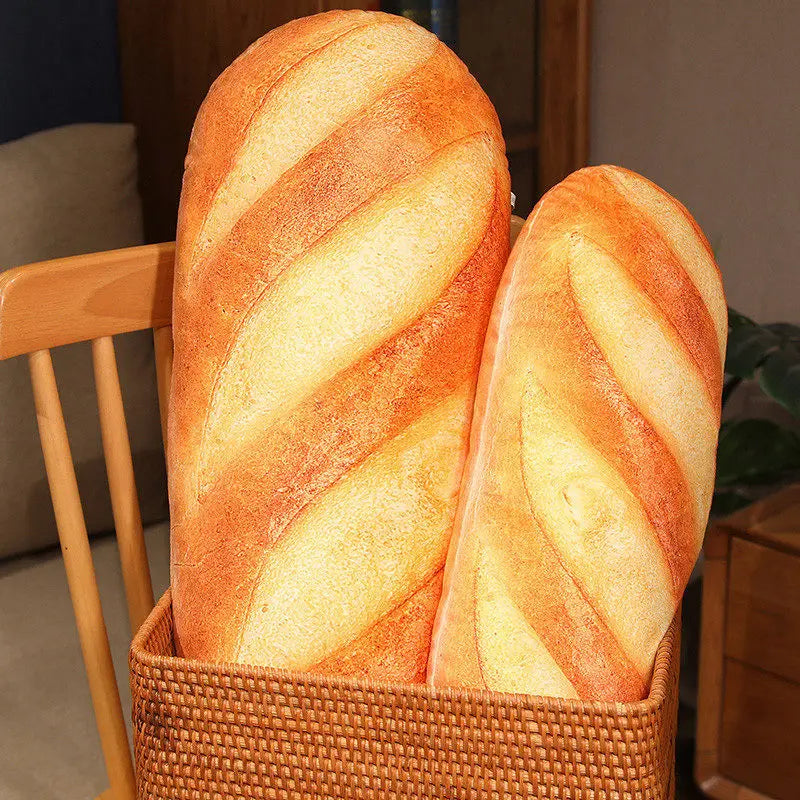 Französisches Baguette Plüschkissen | Weiches Gefülltes Lebensmittel Plüschie | 20-100cm | Partydeko, Schlafbegleiter & Geschenk Kaufschwan®