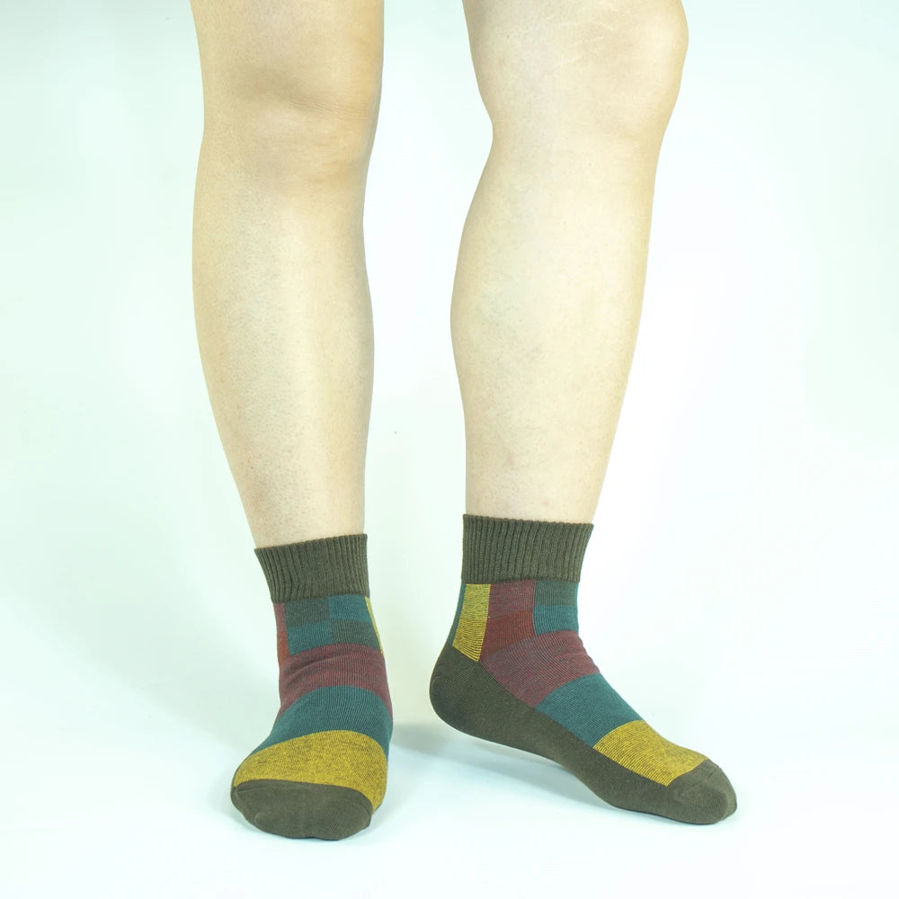 5 Paare Herren Frühling/Sommer Baumwolle Mehrfarbige Kurze Bootssocken | Hochwertige Modische Innovative Kurzsocken Kaufschwan®